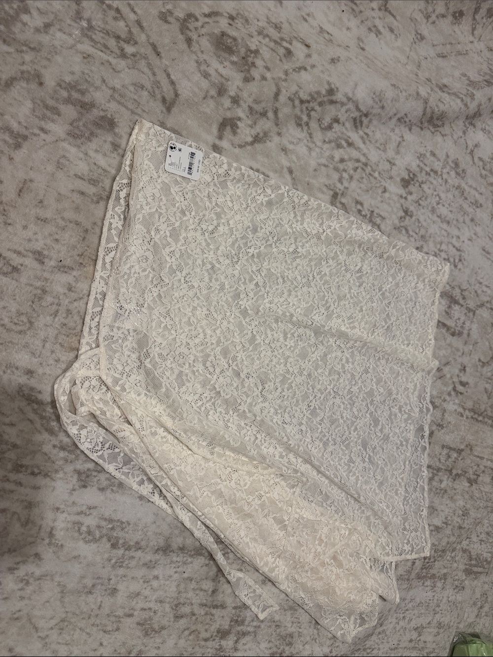 Free People White Lace Wrap Skirt - Women's Layered Asymmetric Skirt - Picture 7 of 9